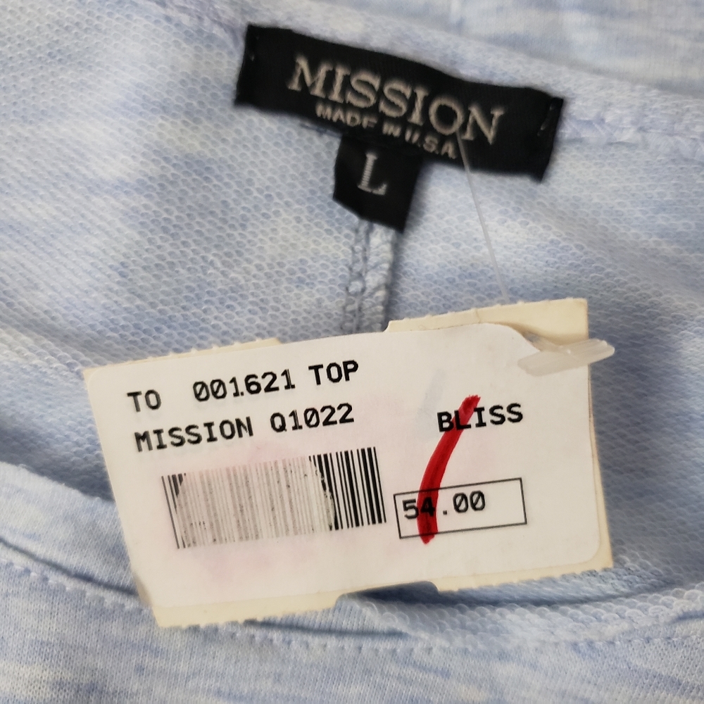 Mission Clothing Longline shirt men L Blue Gray - Picture 9 of 9